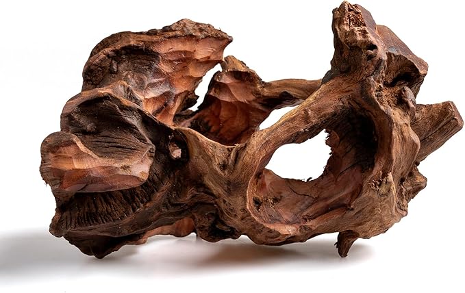 emours Porous Natural Driftwood for Aquarium, Aquascaping Driftwood with Holes, Hand-Selected Tunnels & Hideouts, Aquascaping Hardscape, Terrarium Reptile Décor, No Paint or Resin (6-8" (15-20 cm))