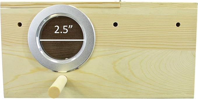 Sturdy Nest Box (L) - Cage Attachment, Hinged Lid, Perching Ledge - for Sugar Glider, Squirrel, Rat, Finch, Parakeet, Lovebird, Parrotlet, Lovebird, Canary, Cockatiel, Other Birds & Small Pets