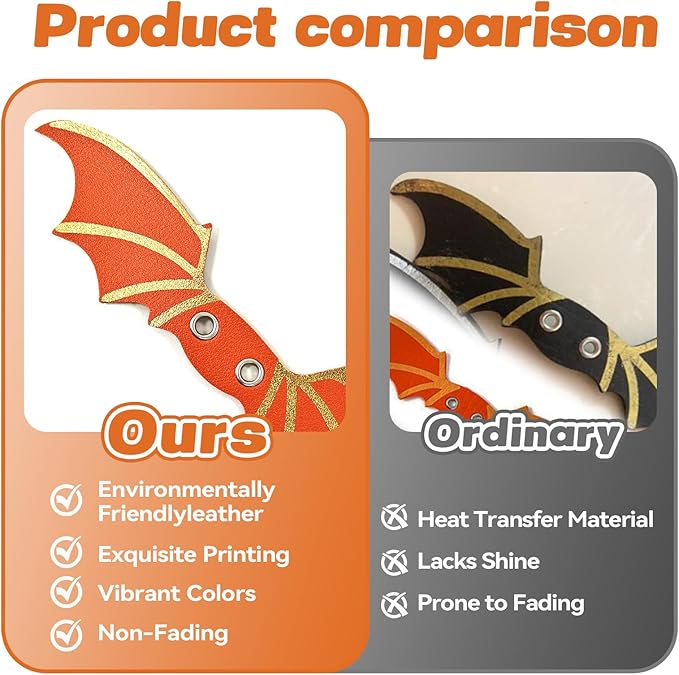 Dinosaur Wing Leash Harness for Bearded Dragons - 3-Size Adjustable Reptile Harness Set, Safe Escape-Proof Design for Lizards, Geckos, Iguanas & Small Pets (Orange)