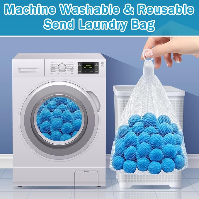 4.8 lbs Pool Filter Balls for Sand Filter Pump, Reusable Eco-Friendly | New Upgrade Efficient Swimming Pool Filter Sand Alternative(Equals 150 lb Pool Filter Sand), Fiber Media Blue Balls