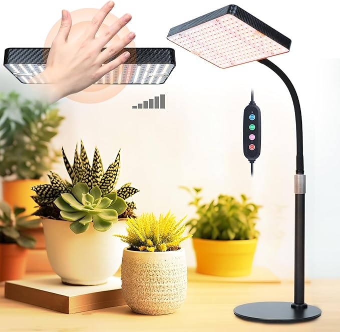 FECiDA Smart Control Desk Grow Lights for Indoor Plants with 5-Level Timer | Full Spectrum Plant Lamp with Elegant Stand Design, Premium Indoor Plant Light for Pot Plant, Succulent, Cactus Collection