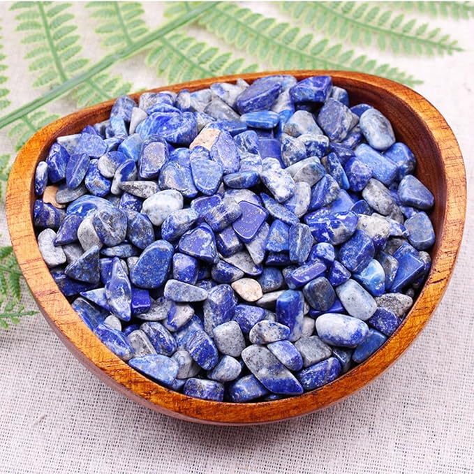 WAYBER Crushed Deep Blue Lapis Lazuli, Decorative Gravel Stones, 1 Pound | Toxin-Free, Fade-Resistant, Ideal for Reiki Healing, DIY Crafts, Vase Filler, Aquarium & Bonsai Decoration