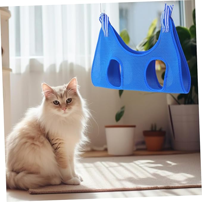 Abaodam Animal Hammock for Cats and Dogs Space-Saving Grooming Strap Nail Clipper Holder Versatile Design for Wall Door Mount