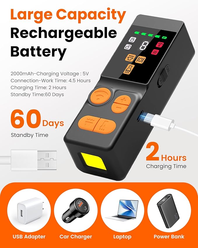 [Digital LED Display] ultrasonic Dog bark Deterrent with 4 Transmitters, 10 Gears Dog Training Device for Large/Medium/Small Dogs, Rechargeable Anti Barking Device & Dog Repellent with Flashlight