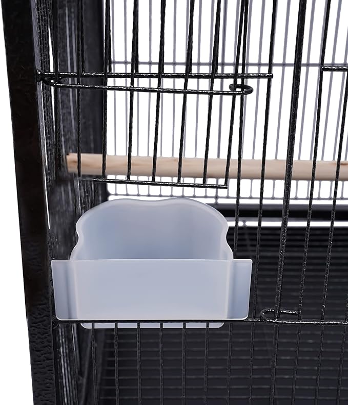 Bird Cage 40-Inch Metal Pet Bird Flight Cage with Play Open Top and Rolling Stand, Large Finch Bird Cage with Anti-Escape Door for Conure Canary Parekette Macaw Cockatoo Budgie Cockatiels Parrot