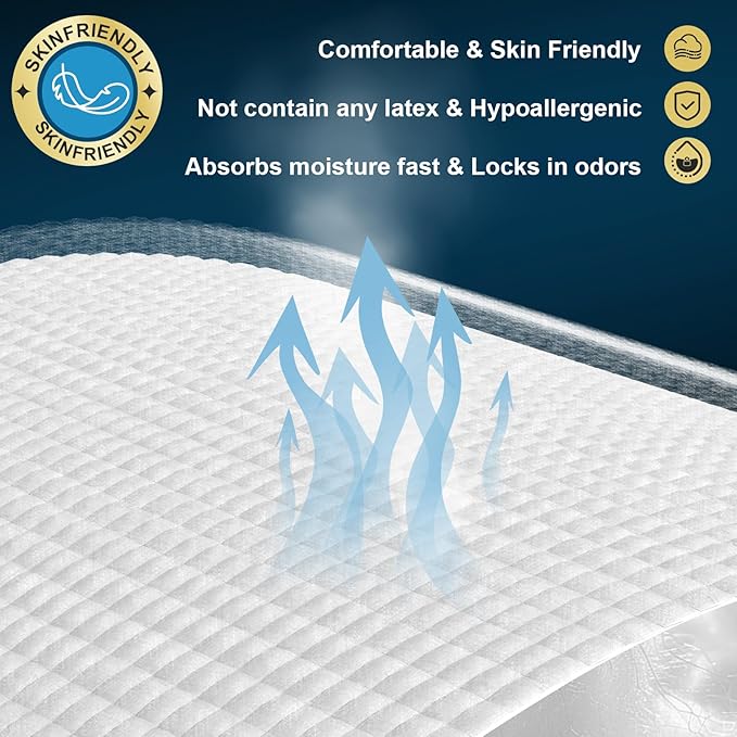AAY Disposable Bed Pads 36" x 36" (100 Count) , Extra Large Heavy Duty Incontinence Underpads, Super Absorbent 3XL Chucks Pee Pads for Adults, Kids, Pets, Puppy Training