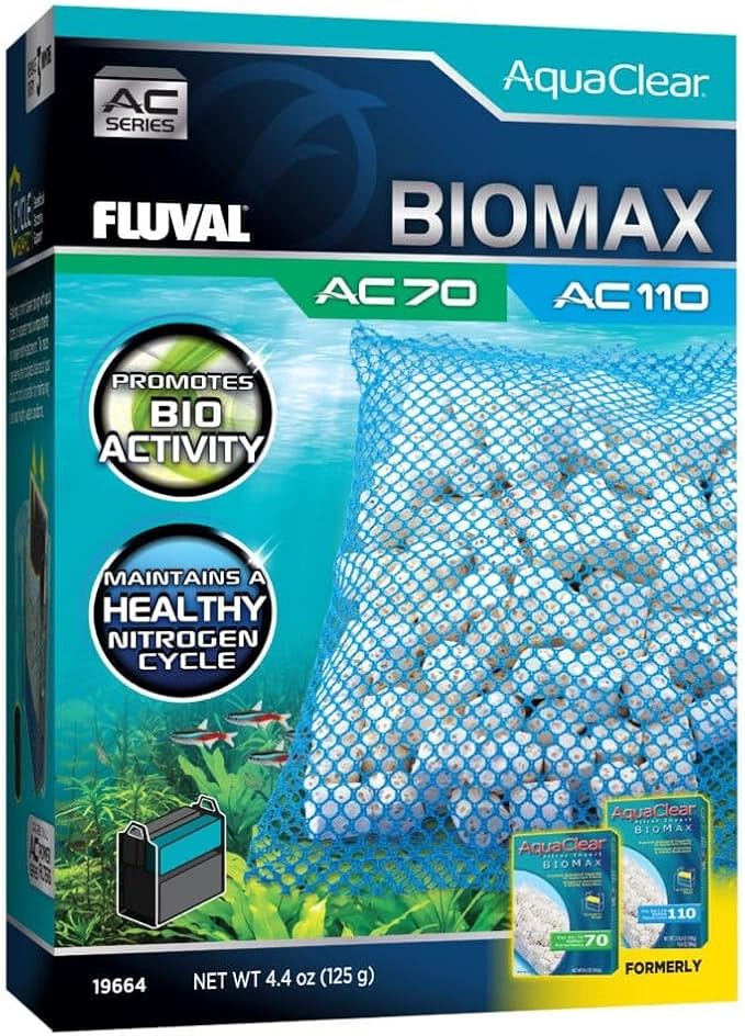 Fluval - BIOMAX for AC70/AC110 Power Filter, 4.4 oz / 125 g | For Use in Freshwater & Saltwater Aquariums