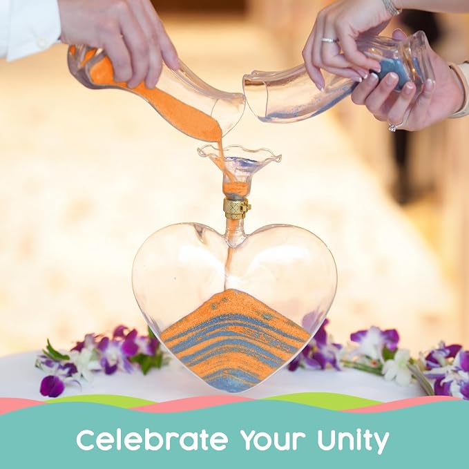 Orange Unity Sand, 1 LB (16 oz), Colored Sand for Weddings, Vase Filler, Home Décor, Crafts, Terrariums, and More