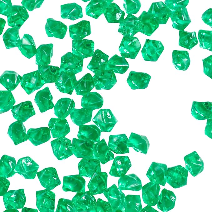 1.1Lb 800Pcs Fake Ice Cubes Clear Rocks Artificial Ice Acrylic Diamonds Vase Fillers for Centerpieces Christmas Decorative Bowl Fillers Fish Tank Aquarium Decorations,Crystals for Crafts