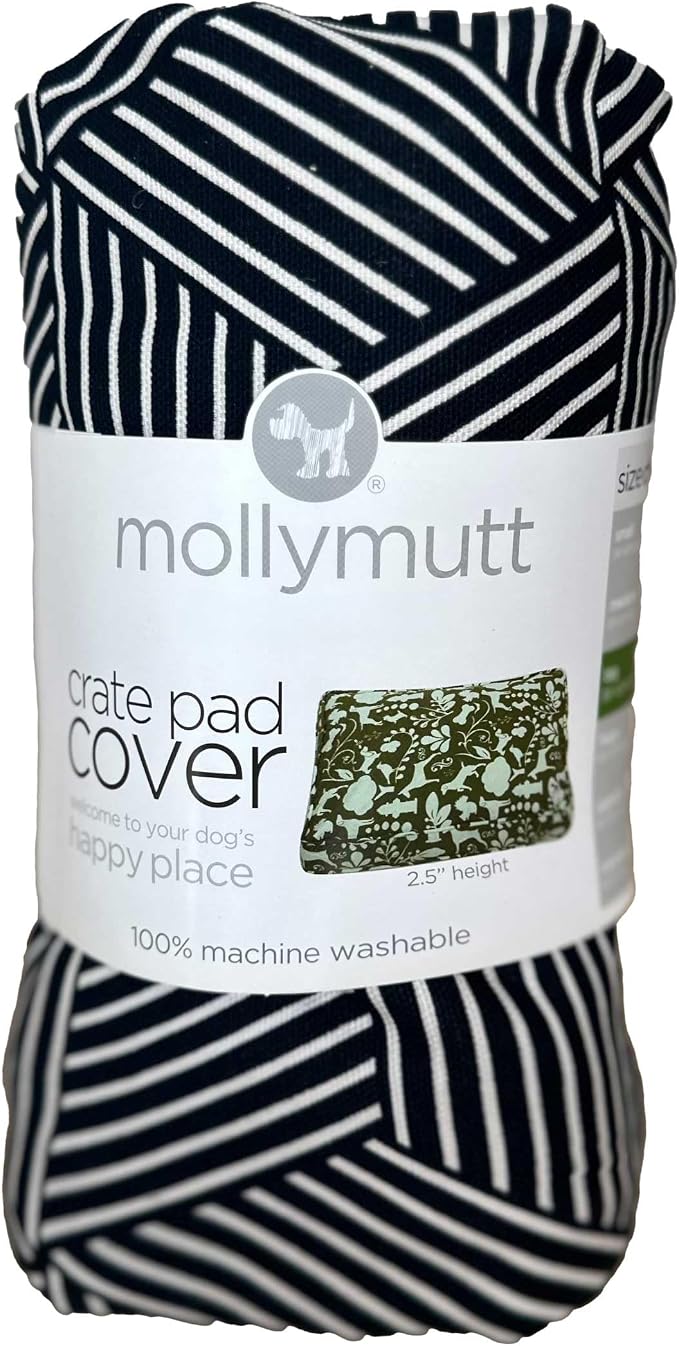 Molly Mutt Dog Crate Pad Cover, 100% Cotton Canvas Cover for Dog or Puppy Crate Bed, Durable, Washable, and Free of Harmful Chemicals, Pre-Shrunk, 48"x30"x2.5", Rough Gem
