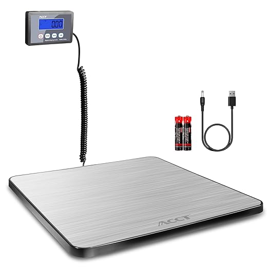 Shipping Scale, 400lb/1oz, Digital Postal Scale with Hold/auto-Off/Tare Function, Mail Scale for Packages/Pets/Luggage/Office, Heavy Duty Scale, Batteries & USB Cable Included