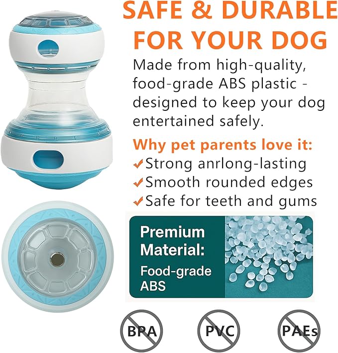 Kalimdor Interactive Dog Puzzle Toys for Boredom, Treat Dispensing Dog Toys, Dogs Enrichment Toy to Keep Them Busy, Treat Dispensing Slow Feeder,Mental Stimulation and Training (Blue)