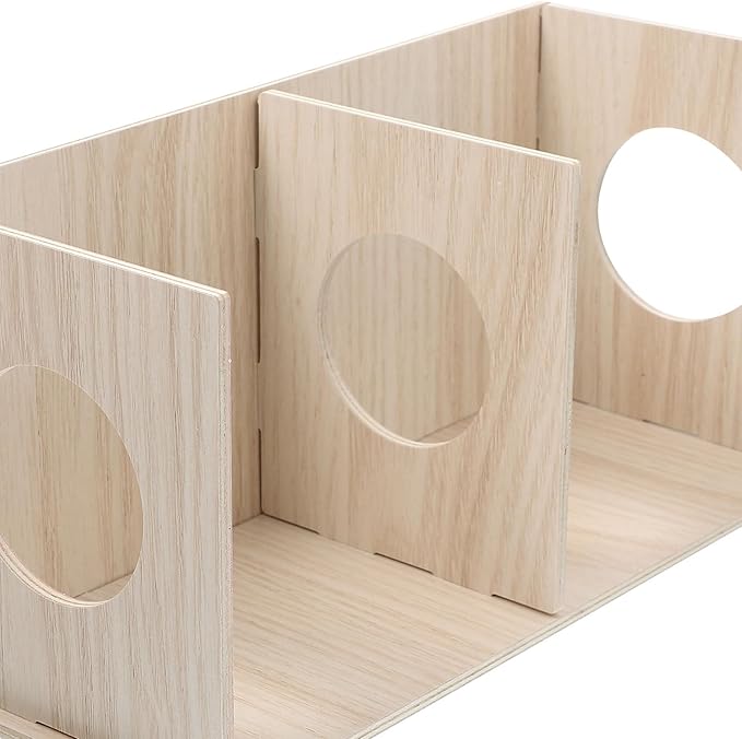 Gadpiparty Wooden Hamster Habitat with Two Rooms, Wood Cabin and Hideout for Guinea Pigs, Mice, Rats, and Small Pets – Toy for Play and Rest