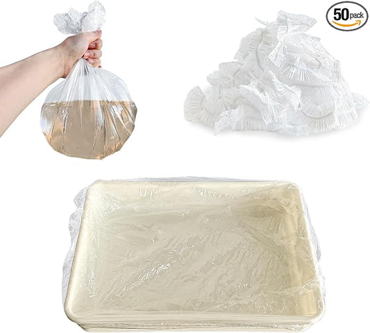 upcessory Disposable 50 pcs Small Animal Cage Liners, Rabbit Tray Film Liner Bunny Litter Pan Bags Guinea Pig Cage Toilet Plastic Film for Bird Hamster Chinchilla Hedgehog