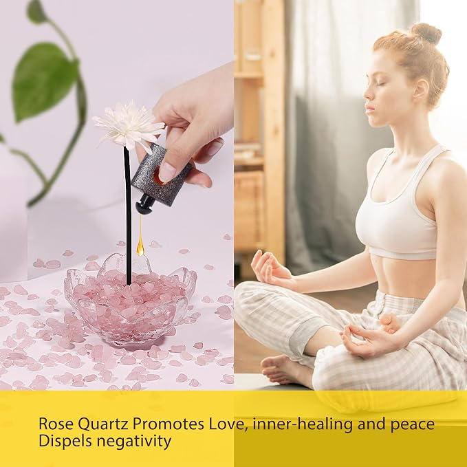 Rose Quartz & Clear Quartz Crystal Chips 1lb (1200+ Pcs)-5-8mm Love & Clarity Mix, Healing Stones for Plants, Aquarium, Crafts, DIY & Gifts