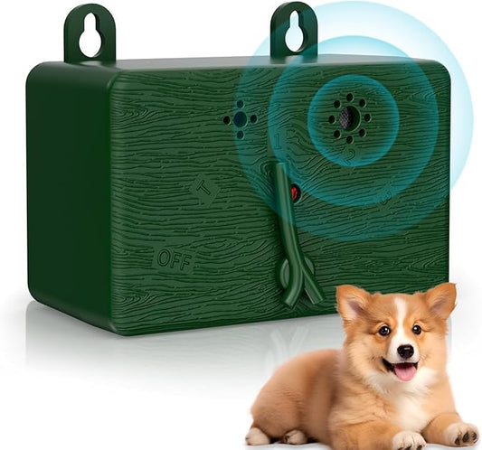 Anti Barking Devices for Dogs - 50FT Automatic Stop Dog Barking Control Devices - 4 Modes Ultrasonic Anti Barking Box - Sonic Stop Bark Devices - Home/Garden/Indoor/Outdoor/Neighbor's Dogs (Green)