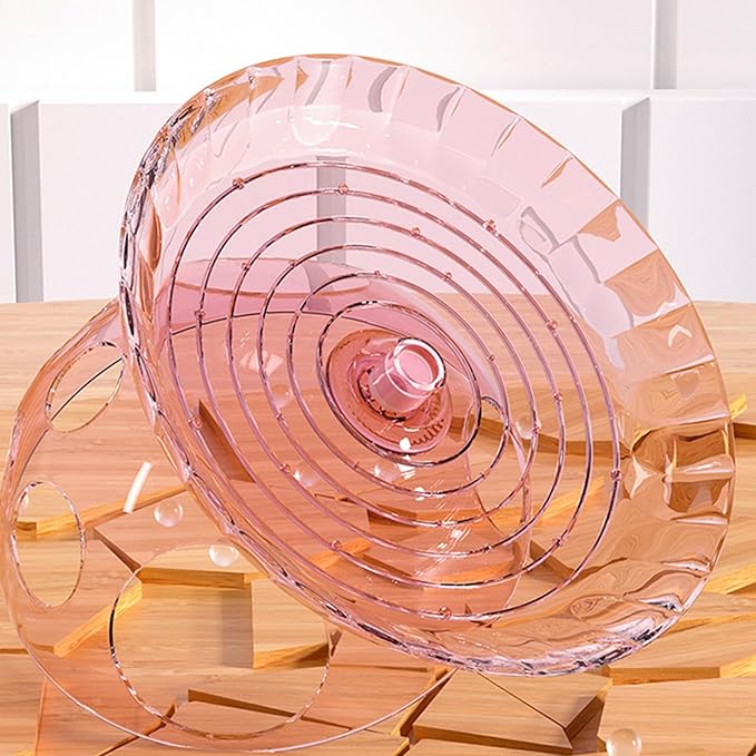 Hamster Flying Saucers Exercise Wheel with Hideouts House Quiet Rotates Hamster Running Wheel for Small Pet