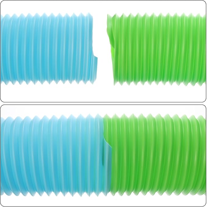ZENFUN 3 Packs Hamster Fun Tunnels, Pet Mouse Plastic Tube, Collapsible Plastic Tunnel, Tube Pet Hideaway, Training Hideout Tunnels for Guinea Pigs, Chinchillas, Rats, Ferrets, Dwarf Rabbits