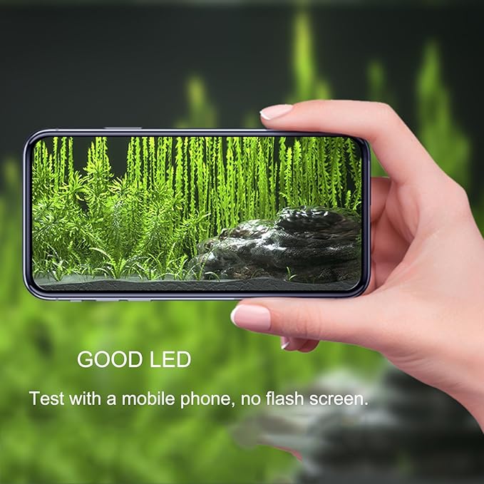 Carefree Fish Aquarium LED Light USB 7W Timer 4/8/12/18 Hours for 1~5Gal Frameless Fish Tank (Include Power Adapter)