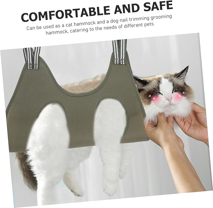 UPKOCH Pet Grooming Hammock for Cats Dogs Nail Trimming and Grooming Sling Space-Saving Multifunctional Design