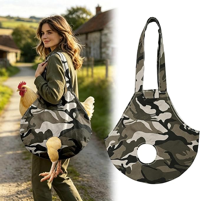 Chicken Carrier Sling Holder Bag with Handle, Driving Poultry Carriers Handbag for Farm Owners and Pet Lover Chicken Holder Poultry Travel (Green)