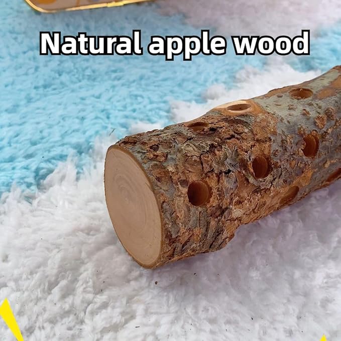 Apple Wood, Small Animals Molar Wood Chew Treats Toys for Rabbits, Hamster, Guinea Pig, Chinchillas, Gerbils, Mice, Rats, Mouse, Bunny (S+L)