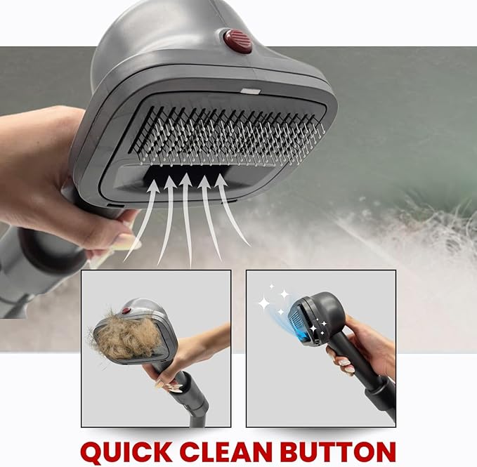 Pet Hair Grooming Brush Vacuum Attachment for Dyson V7 V8 V10 V11 V15/Big Ball/V6 DC58 DC59, Compatible with Shark NV501/HV322/HV301 Miele 1-3/8'' & Small Shop Vacs 1.25" – Cat/Dog Grooming Brush