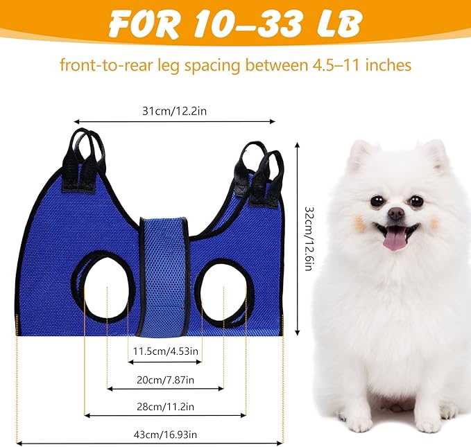 ondware Dog Grooming Hammock for Nail Trimming, Pet Grooming Sling Harness Kit, Safe Dog Restraint Hammock for Cats and Small Dogs, Home Grooming Supplies