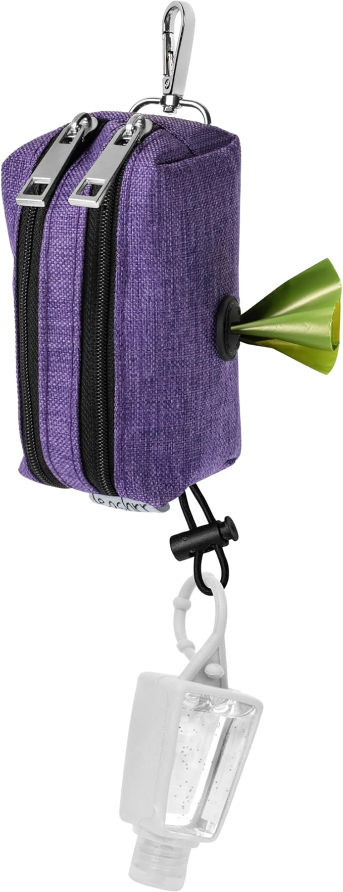 Dog Poop Bag Holder for Leashes - Dog Poop Bag Dispenser and Treat Holder with 2 Waterproof Pouches for Pet Waste Bags and Walking Accessories + 1 Free Roll - Leashrr 2.0 (Color)