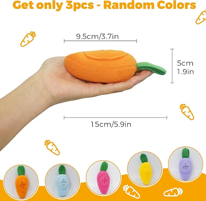 3Pcs Guinea Pig Forage Toys, Guinea Pig Toys Enrichment for Boredom, Washable Puzzle Feed Game Slow Feeder, Snuffle Ball Treat Dispenser Feeding Toy, Exercise Acitivity Foraging Toy (Random Color)