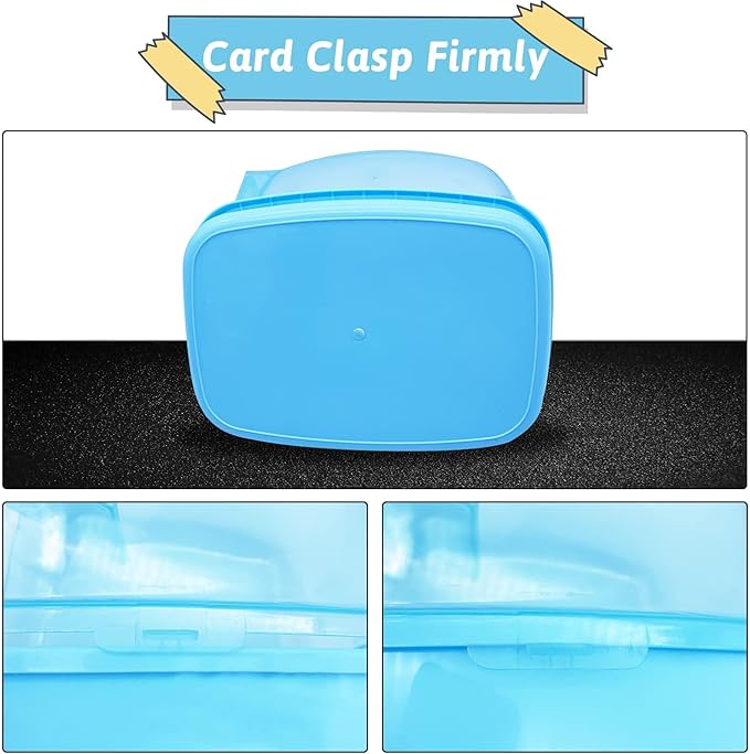 Hamiledyi Hamster Bathtub Dwarf Hamster Bathroom Sand Bath Container Chinchilla Sauna Room Plastic Sand Bath Box House for Gerbils Hedgehog Mice or Other Small Pets Animals(Blue,Large Size)
