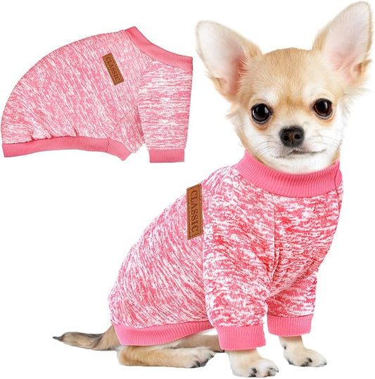 1 Pc Dog Sweaters for Small Dogs Girl Boy Winter Fleece Clothes Warm Soft Dog Sweatshirt Outfit for Dogs Cats Pet Apparel
