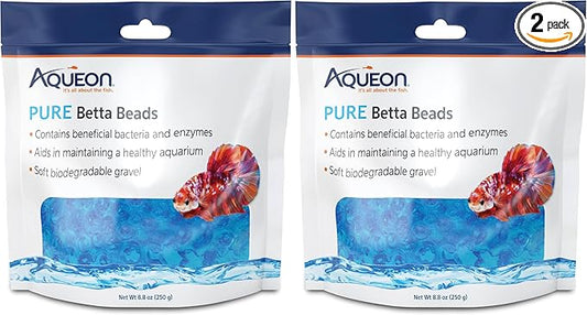 Aqueon Pure Betta Beads, Blue (Pack of 2)