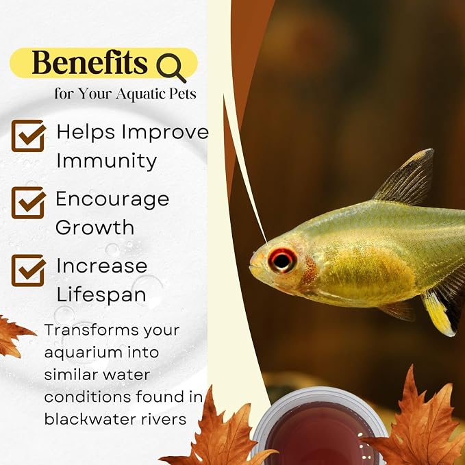 SCOTTY'S BUGS Natural Leaf Tannin Extract for Blackwater Aquariums – Betta Fish Water Conditioner | Tannins for Aquarium | 9 FL OZ