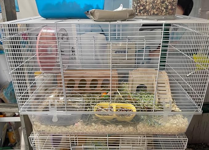 Wood Hamster House, Fun Tiny Hamsters Hideout, Detachable Hut for Dwarf Gerbil Mouse Mice Rat Small Animals(Only for Small Hamster)