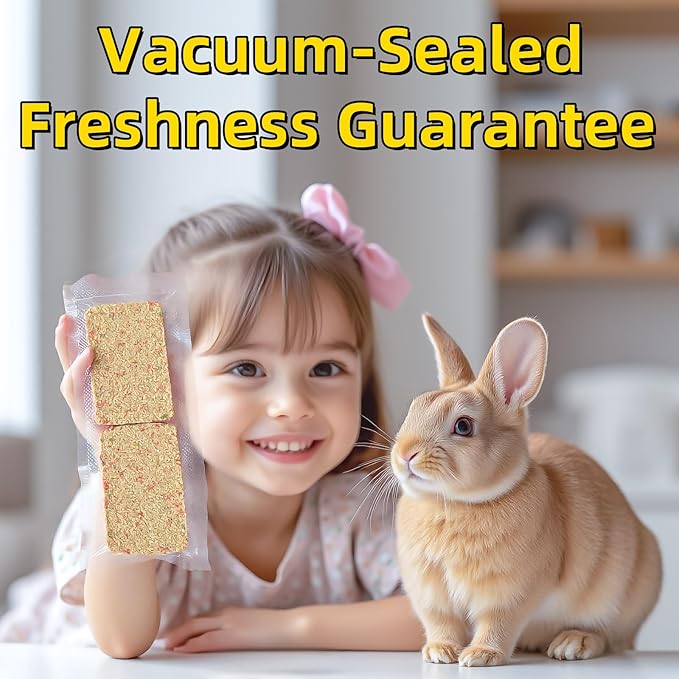 Rabbit Toys 10pcs 2 in 1 Bunny Crisp Treat Guinea Pig Chew Snack for Cleaning Teeth Enrichment Timothy Hay Chips Hamsters Molar Food for Chinchilla Gerbil Rat Indoor Dental Care Boredom (4+6)