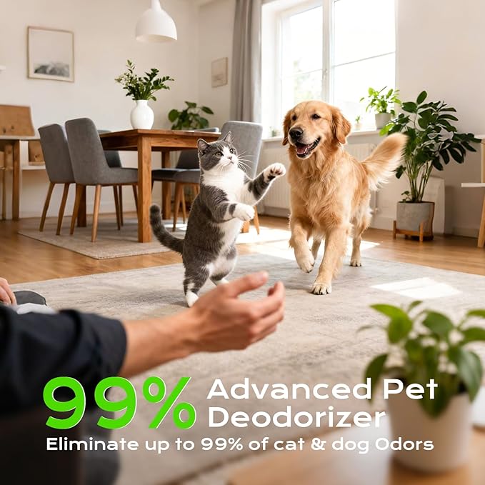 Cat Litter Deodorizer, Plug In Negative Ion Odor Eliminator, Filter-free Air Purifier for Pets, Bedroom, Office, Toilet, Wardrobe, Shoe, Quiet Portable Mini Air Purifier