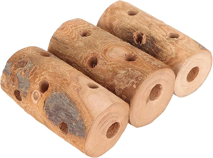Apple Wood Small Animals Chew Sticks, Naturally Apple Sticks, Guinea Pig & Rabbit Chew, 3 Pack Teething Toys for Rabbits, Guinea Pigs, Hamsters with Bark