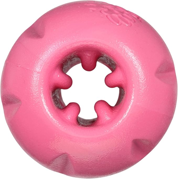 WEST PAW Qwizl Durable Zogoflex Dog Puzzle Toy for Mental Stimulation, and Enrichment - Treat Dispensing for Bully Sticks and Dental Sticks - Dishwasher Safe - Made in USA - Small - Geranium