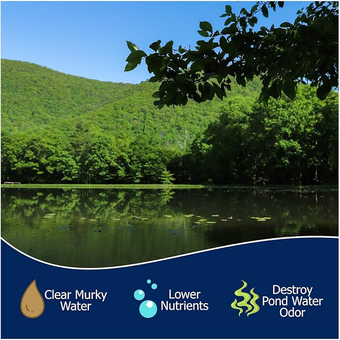 Pond Cleanse 5 lb (10 Packets) | Natural Cleaner & Water Clarifier Packets | Treats up to 1.25 Acres