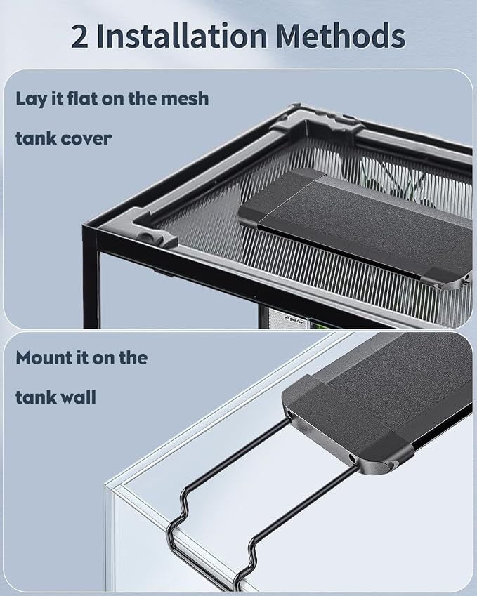 Pawfly 6 W Terrarium Light for 6" to 10" Terrariums Extendable Reptile Tank Light with Full Spectrum Brilliant White Blue Red Lights with Day & Night Modes and Adjustable Brightness