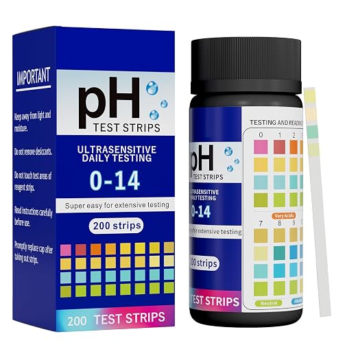 200pcs PH Test Strips 0-14,Universal Litmus Paper pH Test Strips for Liquid Testing,Drinking Water,Pools,Aquariums and Soap Making,Get Highly Accurate Results in Seconds