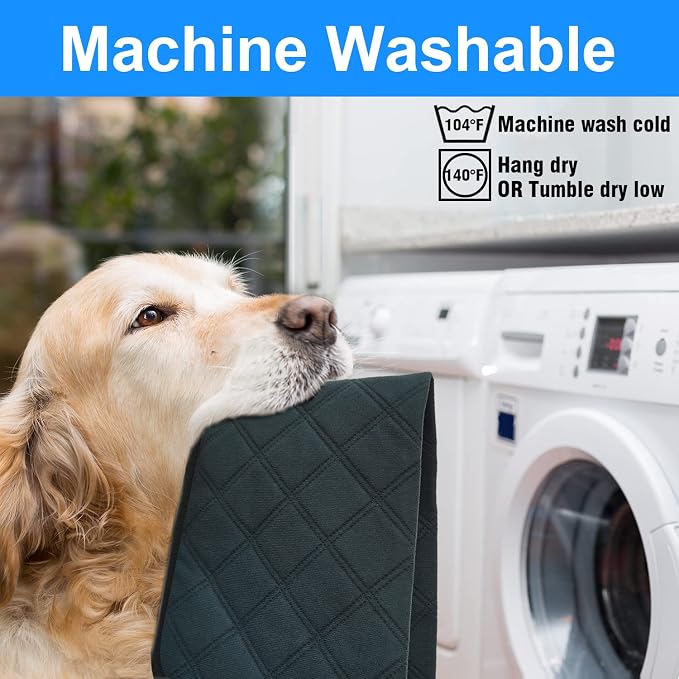 RIOUSSI Washable Pee Pads for Dogs, Reusable, Absorbent, Leakproof, Non Slip Pet Puppy Pads for Potty Training. Dark Gray, 31x36 Inch(4pack)