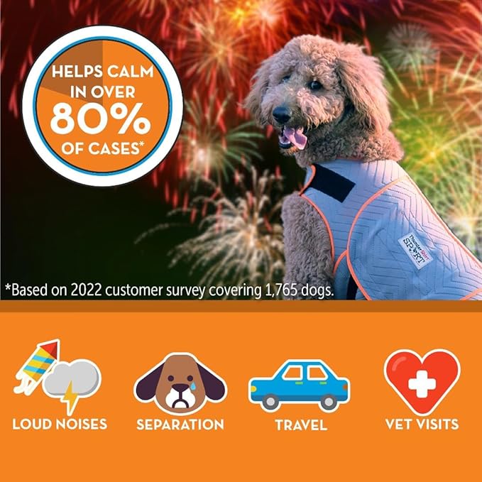 ThunderShirt for Dogs, XX Large, Platinum Sport - Dog Anxiety Relief Calming Vest