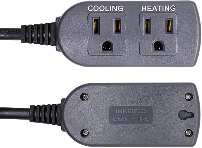 Inkbird ITC-308 Digital Temperature Controller Thermostat | 110V 10A 1100W 2-Stage Outlet with Heating and Cooling Mode for Carboy Homebrew Fermenter Greenhouse Terrarium