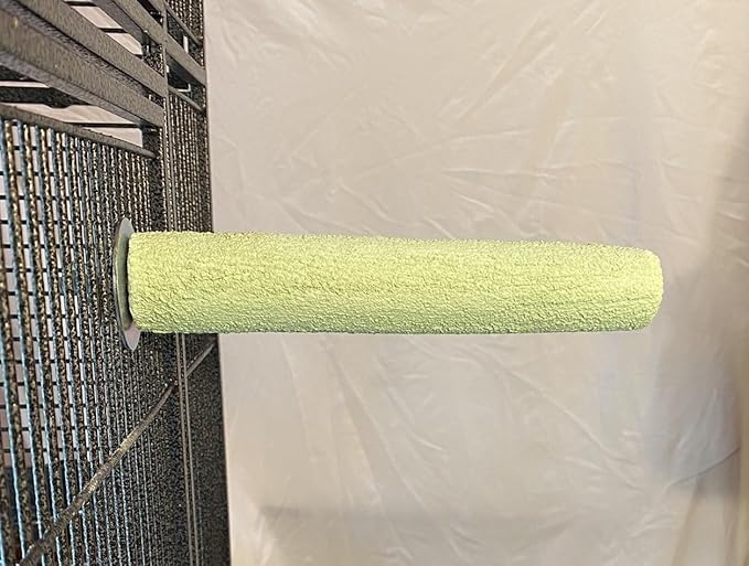 Polly's Pastels Nail Trimming & Beak Conditioning Safety Perch for Cockatiels, Cockatoos, Macaws, Parakeets, Budgies, Parrots and All Other Birds (Green, Large-1 1/2