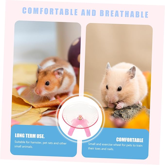 BESPORTBLE 1pc Flying Saucer Wheel for Small Pets Non-Run Exercise Disc for Hamsters Pet Rats Comfortable Design Encourages Healthy Activity