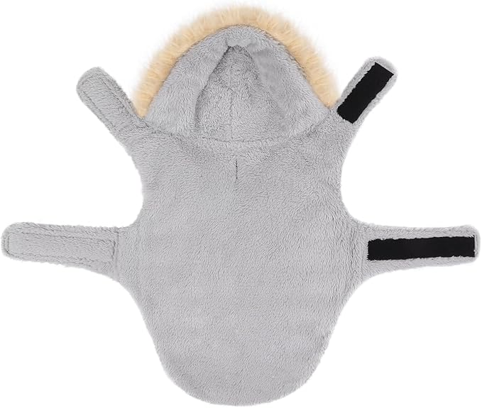 HDE Dog Puffer Jacket Fleece Lined Warm Dog Parka Winter Coat with Harness Hole 90s Black and Gold Metallic - XXL