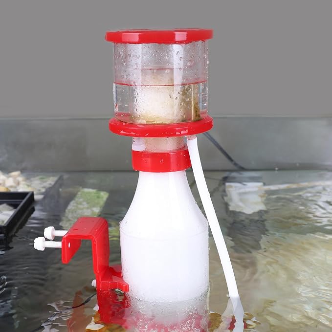hygger Protein Skimmer for Saltwater Aquariums with 7W Pinwheel Pump, Adjustable Hang on Back Protein Skimmer Aquarium Oil Film Processor for Up to 48-79Gal Reef Tank, Filter for Marine Aquariums