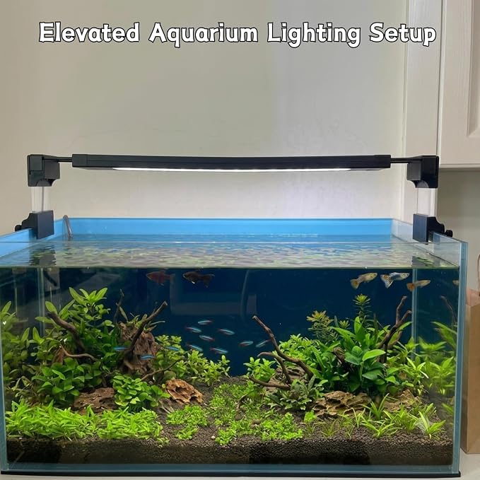 Aquarium Light Riser Compatible with Fluval Plant & Marine LED Lights (4") | Fits Plant 3.0, Plant 2.0, Marine 3.0 & Marine 2.0, Clear Acrylic Panel Stand for Rimless Tanks up to 15mm